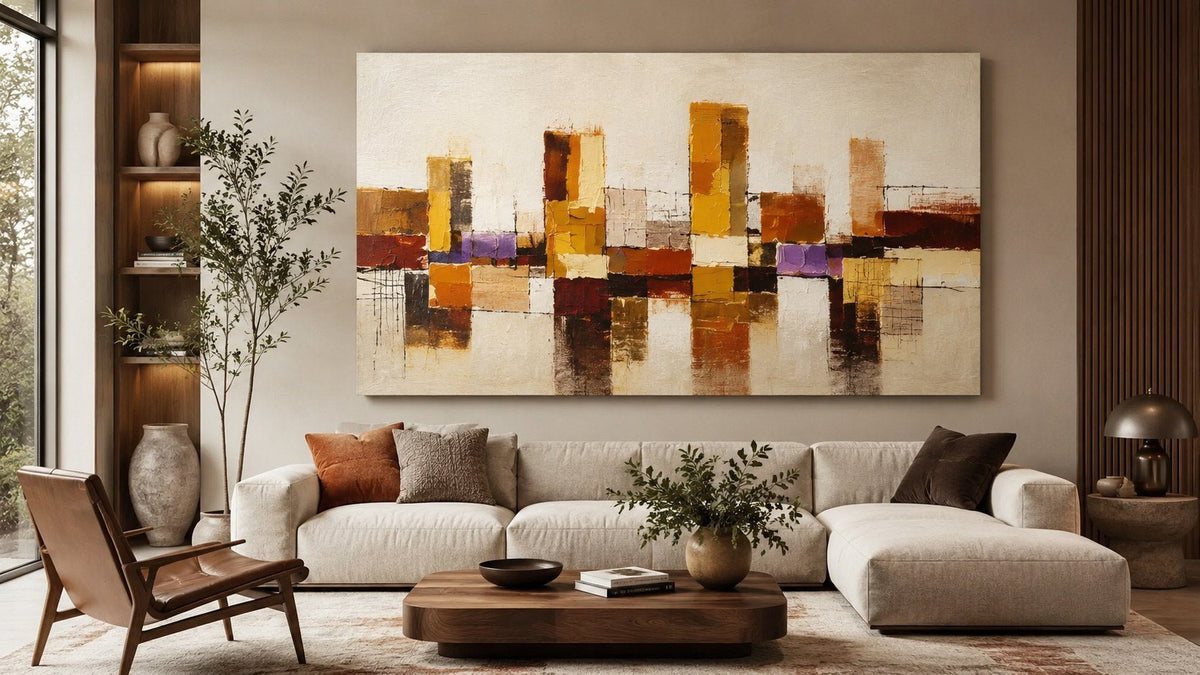 Abstract Painting Ideas for Living Rooms: Color, Scale and Texture - Tactile Atelier