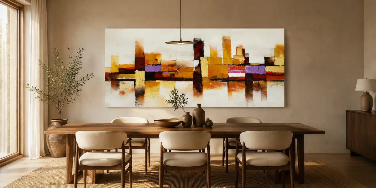 Large Wall Art for Dining Rooms: Size, Placement and Style