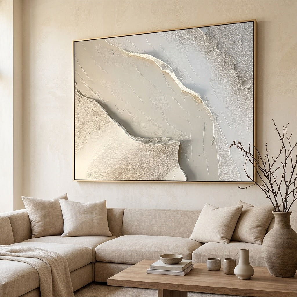 Textured Neutral Abstract Wall Art #TO022
