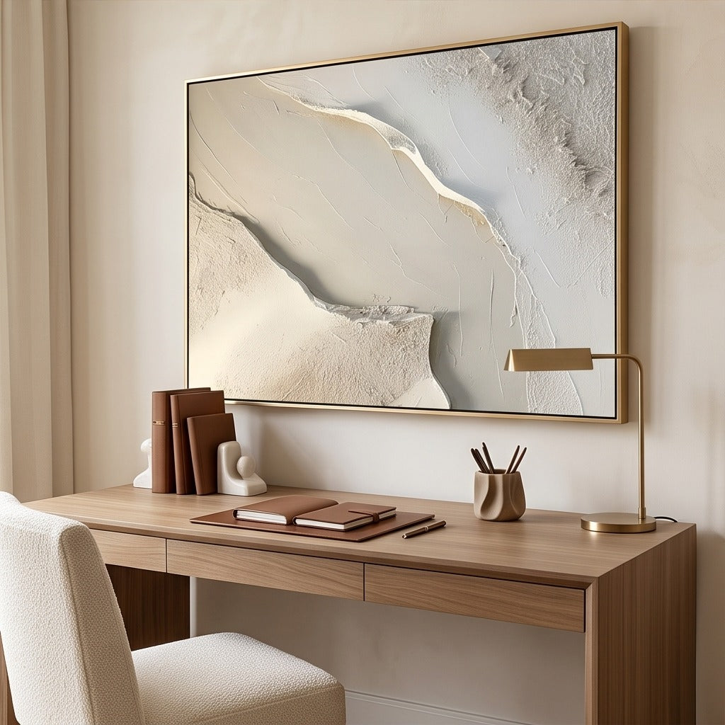 Textured Neutral Abstract Wall Art #TO022