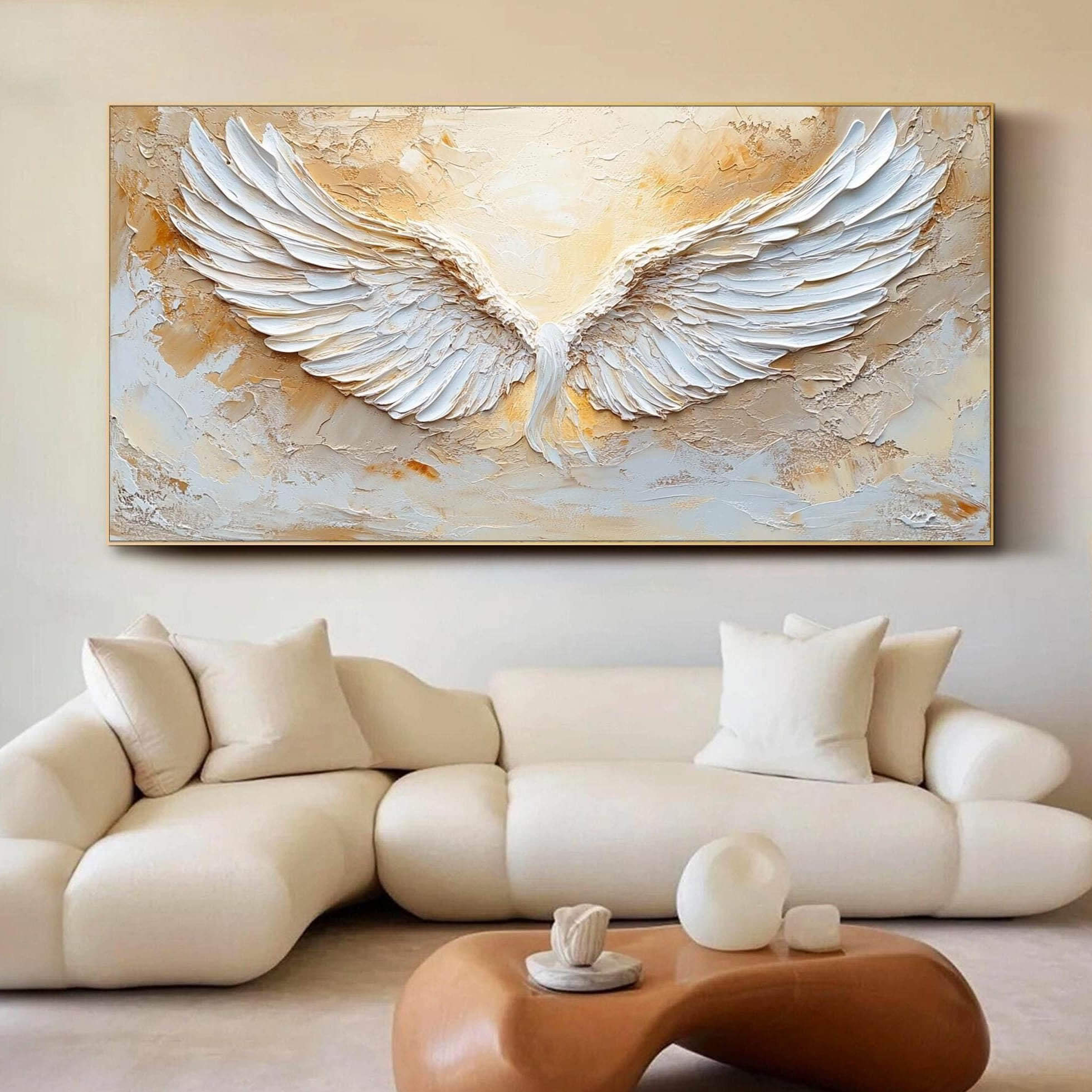 Textured Angel Wing Wall Art #MT232