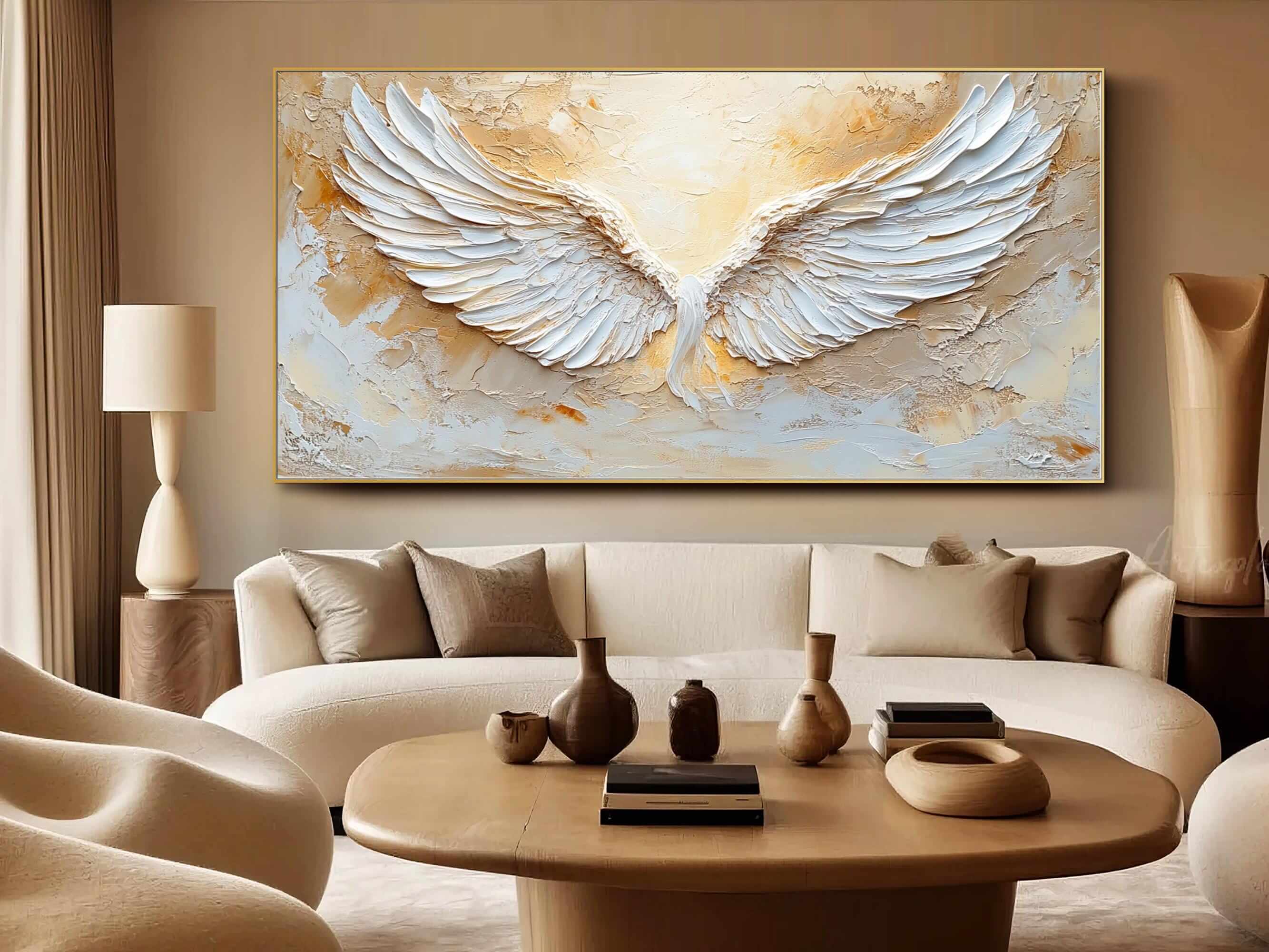 Textured Angel Wing Wall Art #MT232