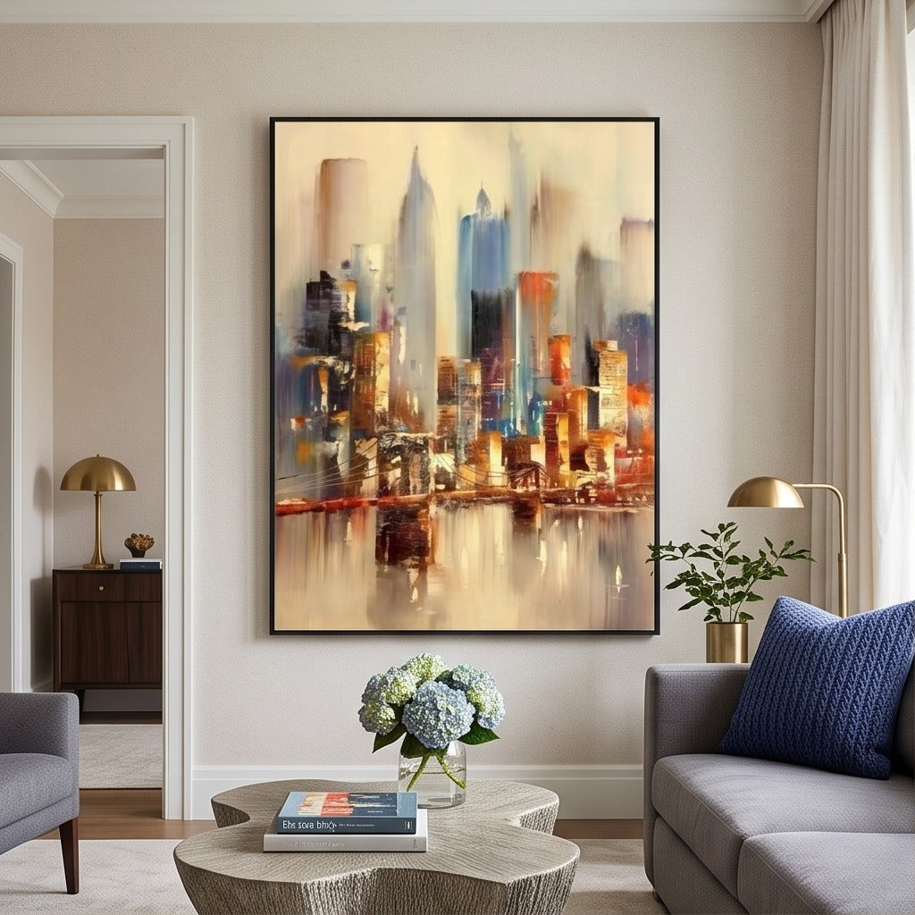 Abstract Cityscape Wall Art #TO156