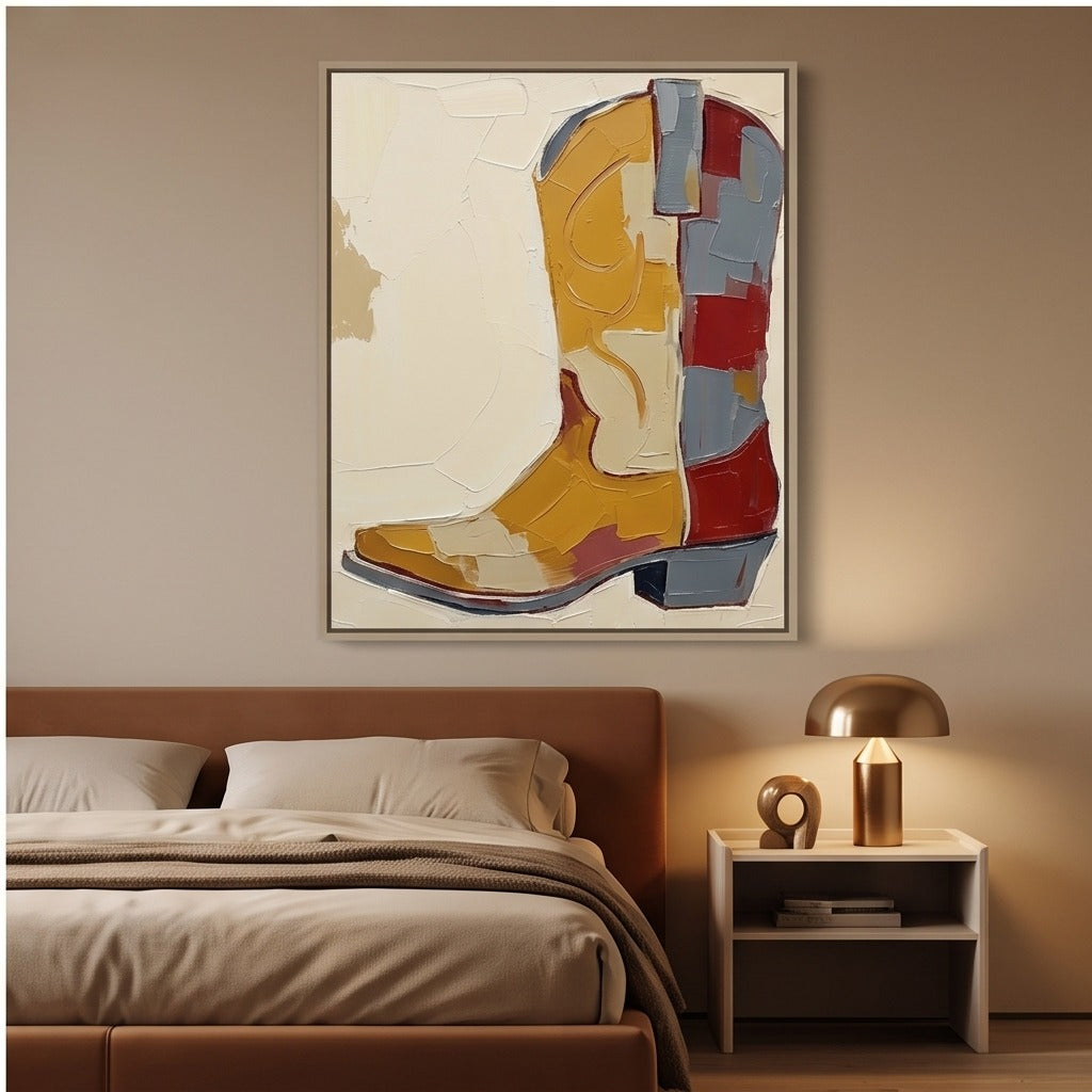 Abstract Cowboy Boot Wall Art #TO605