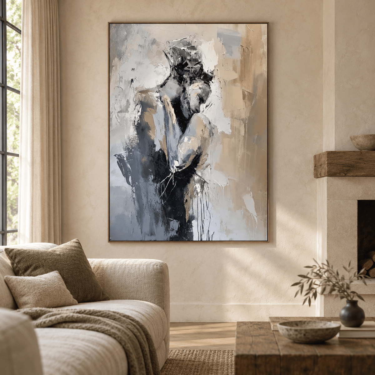 Abstract Figurative Couple Wall Art #TO195