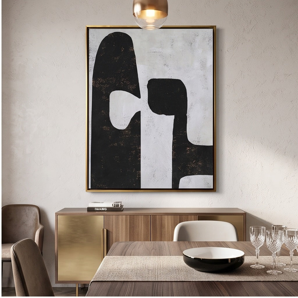 Black and White Abstract Wall Art #TO818