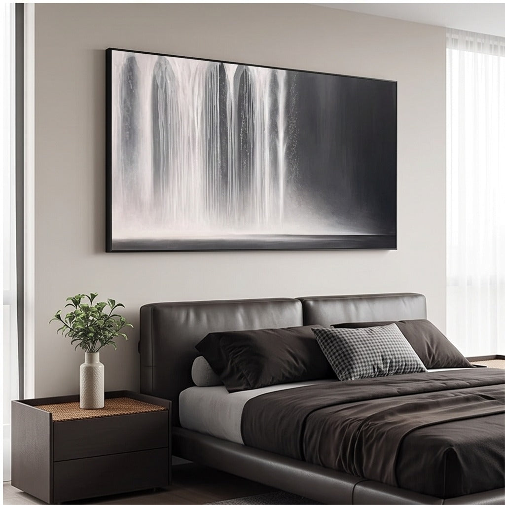 Black and White Waterfall Wall Art #TO139