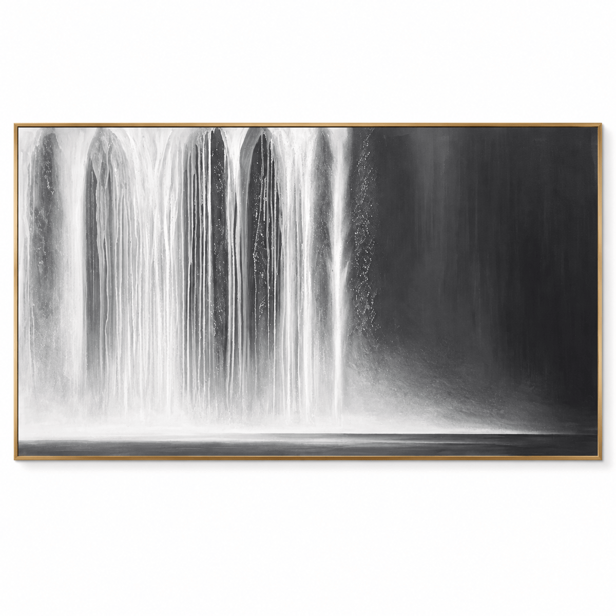Black and White Waterfall Wall Art #TO139