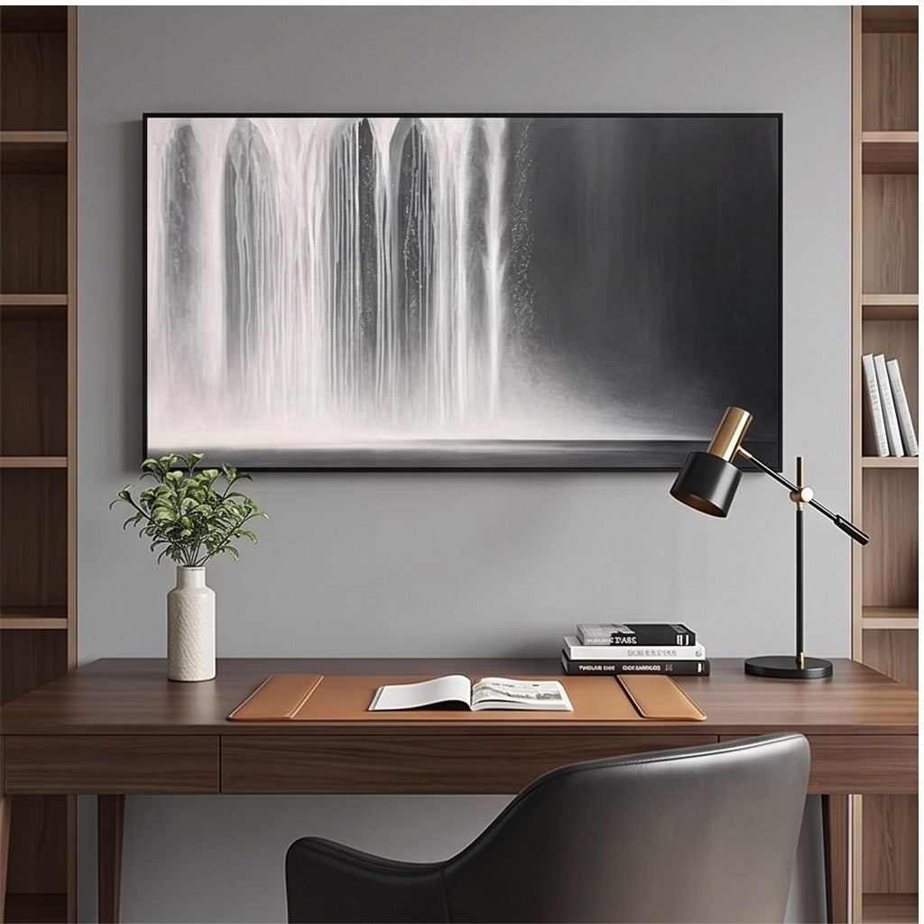 Black and White Waterfall Wall Art #TO139