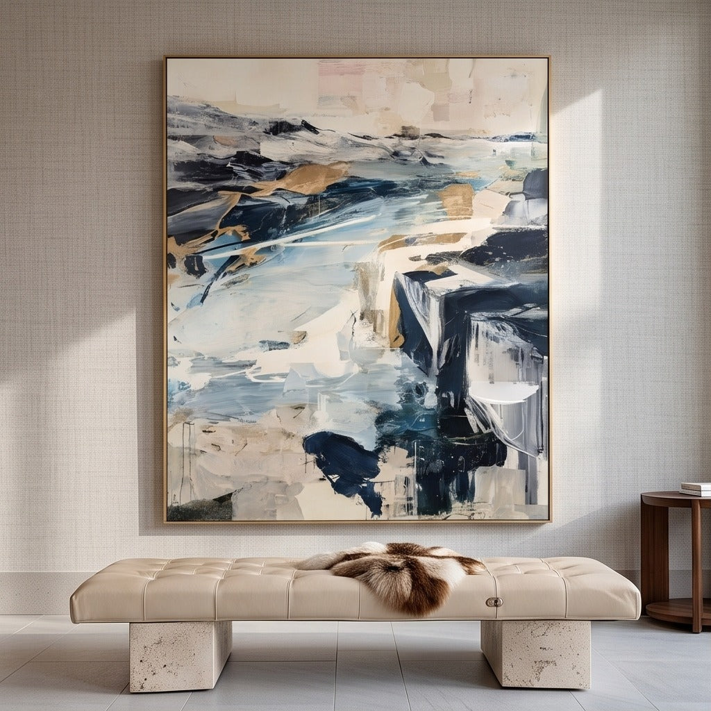 Blue Abstract Wall Art #TO106