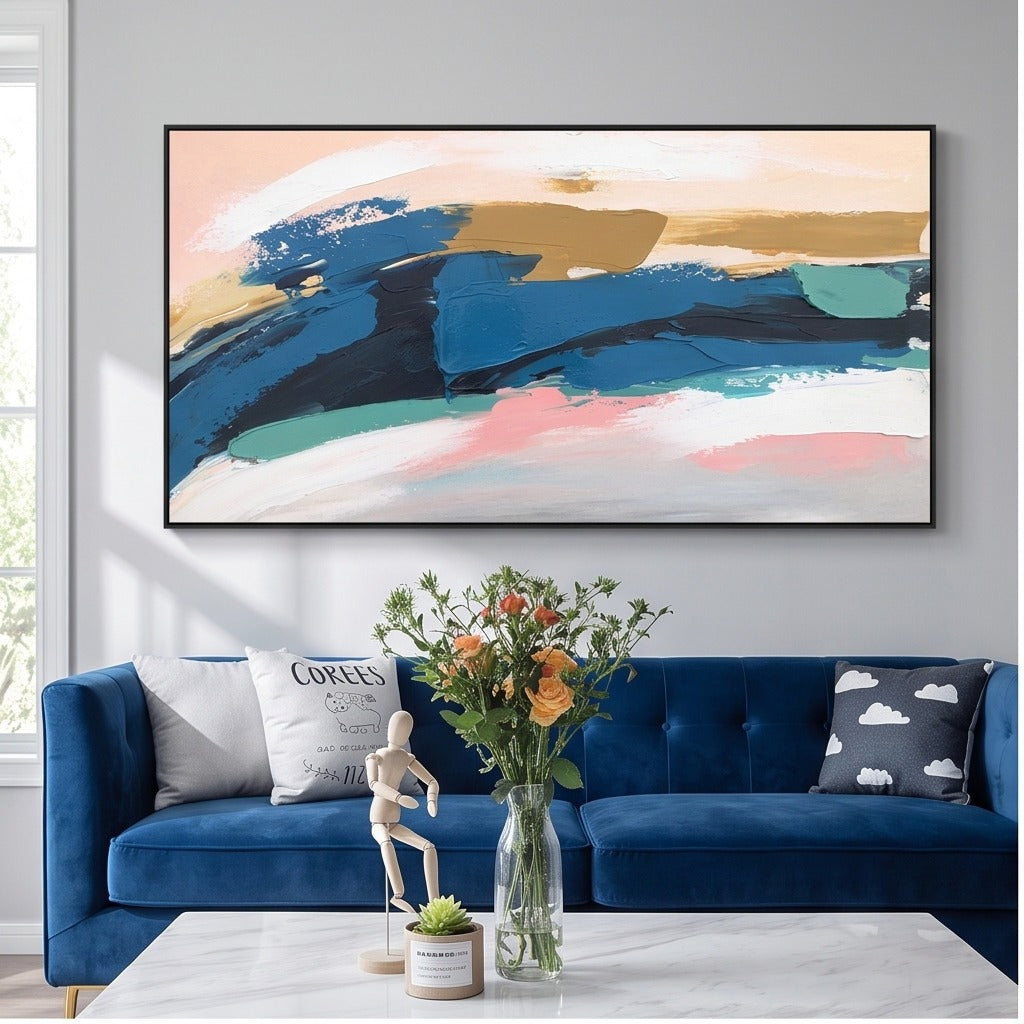 Blue Abstract Wall Art #TO033