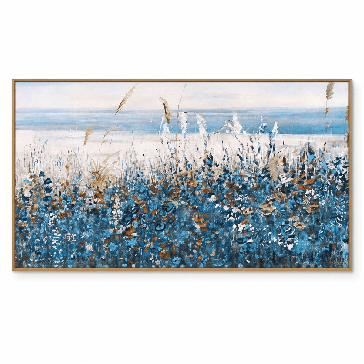 Blue Abstract Coastal Landscape Wall Art #TO127