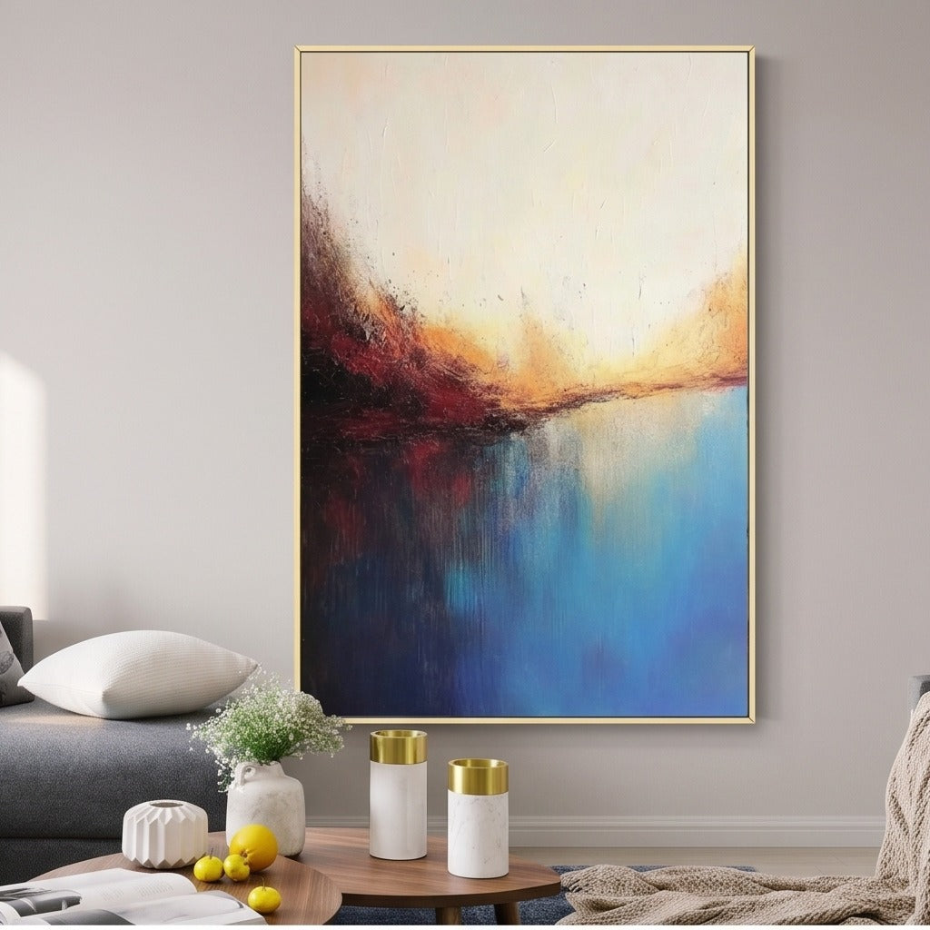 Blue Abstract Landscape Wall Art #TO151