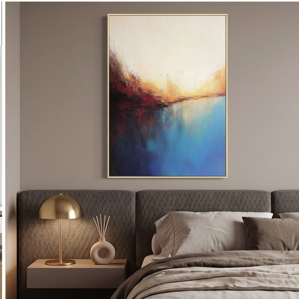 Blue Abstract Landscape Wall Art #TO151