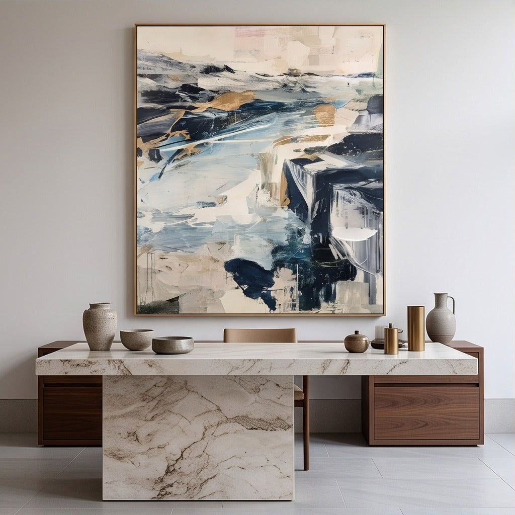 Blue Abstract Wall Art #TO106