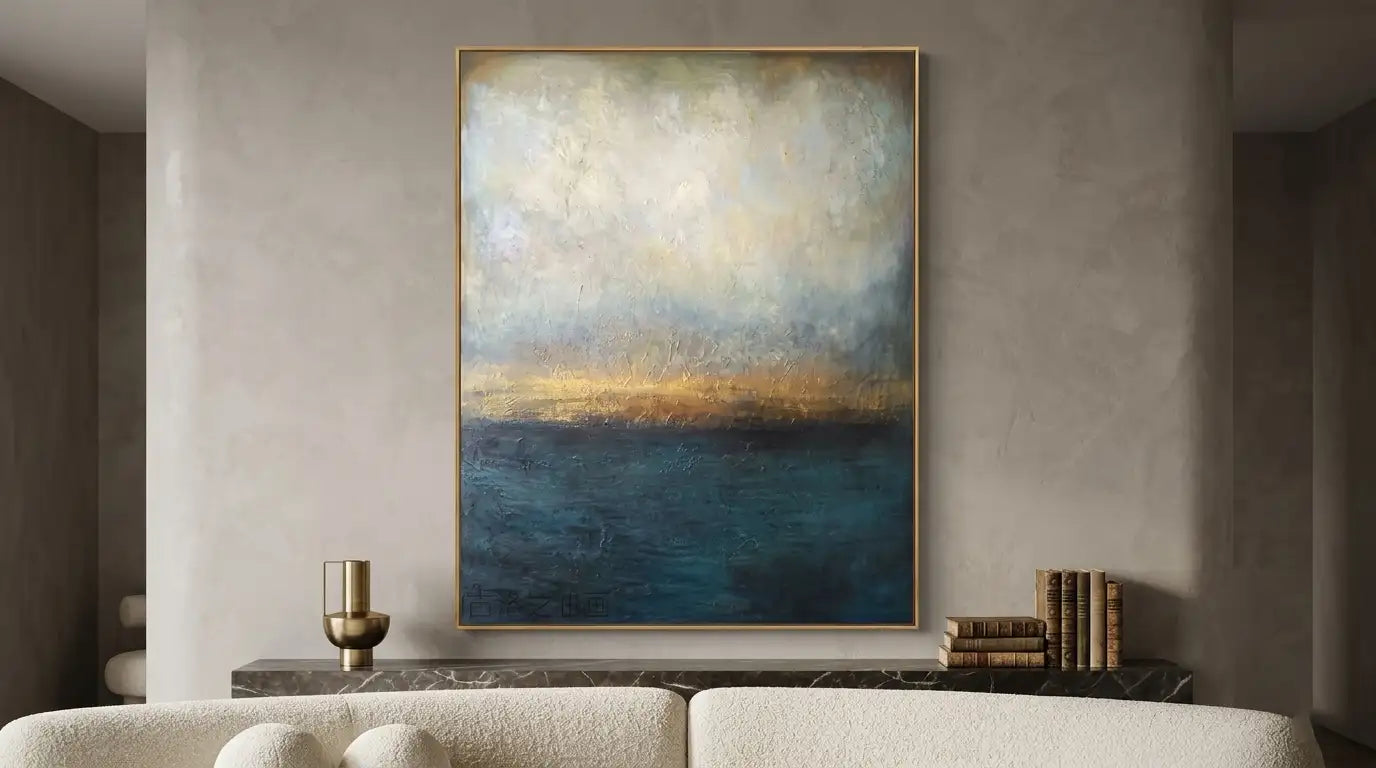 Blue Abstract Landscape Wall Art #MT034