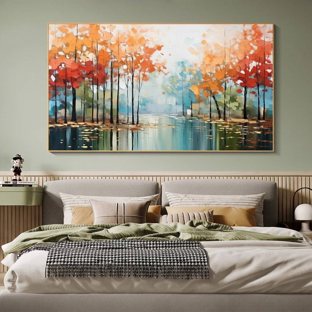 Colorful Abstract Forest Wall Art #TO346
