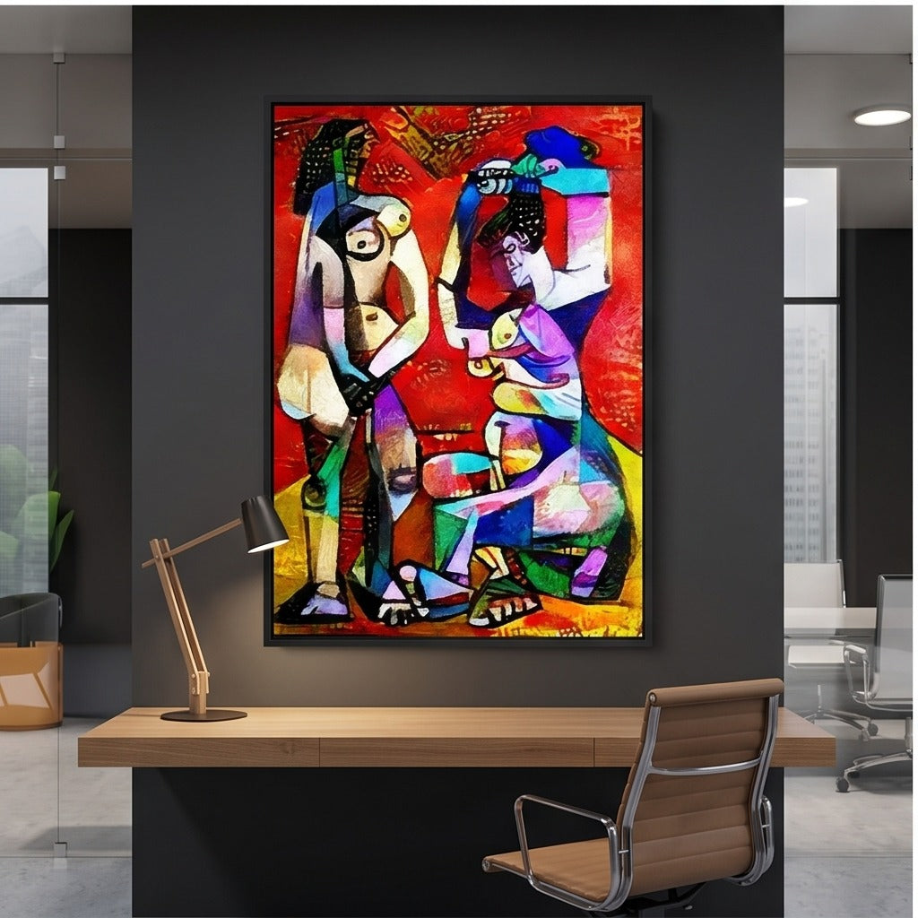 Colorful Cubist Figurative Wall Art #TO103