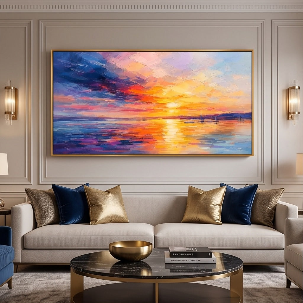 Colorful Sunset Seascape Wall Art #TO041