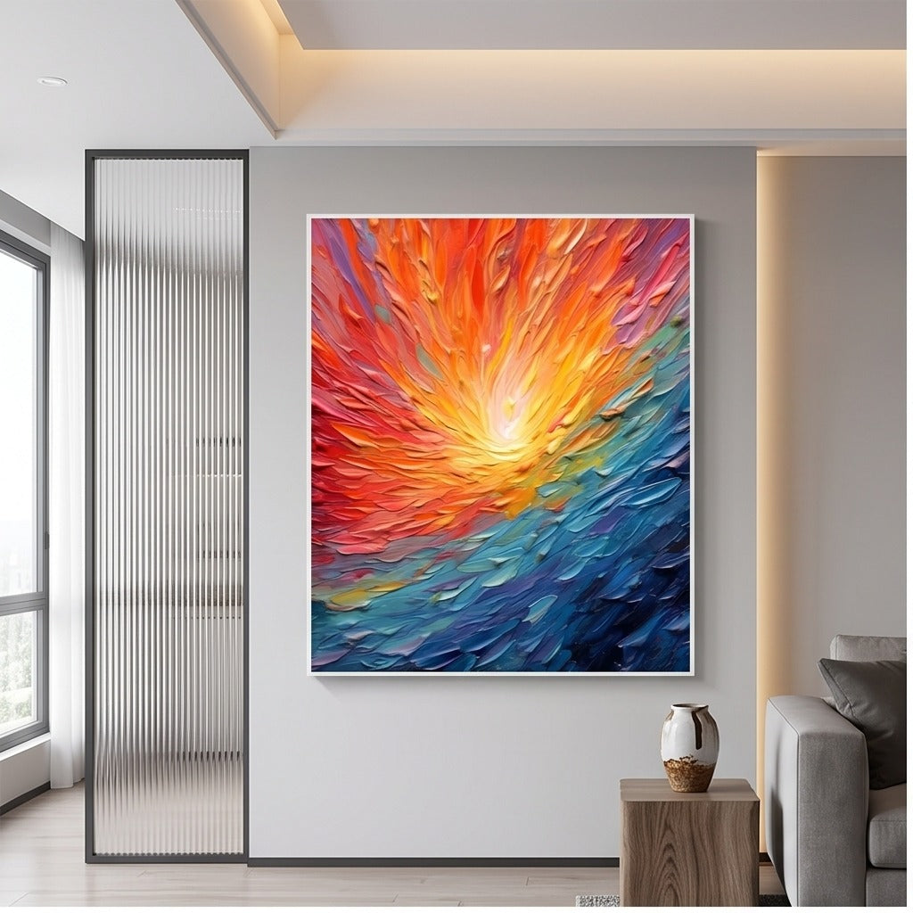 Colorful Textured Abstract Wall Art #TO154