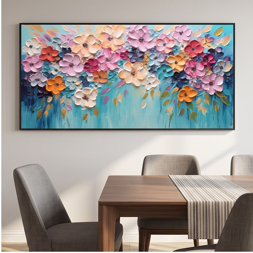 Colorful Textured Floral Wall Art #TO258