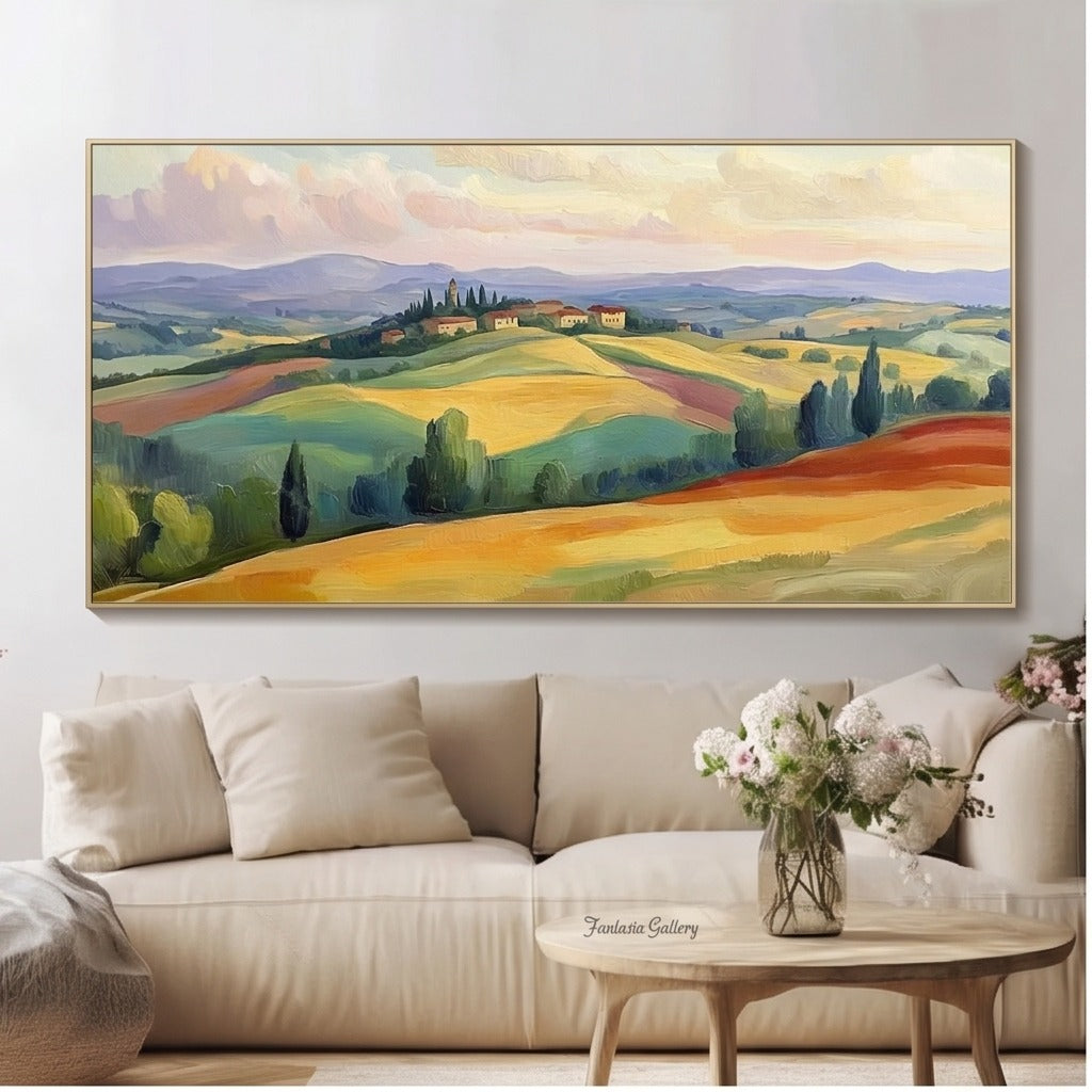Colorful Tuscan Landscape Wall Art #TO235