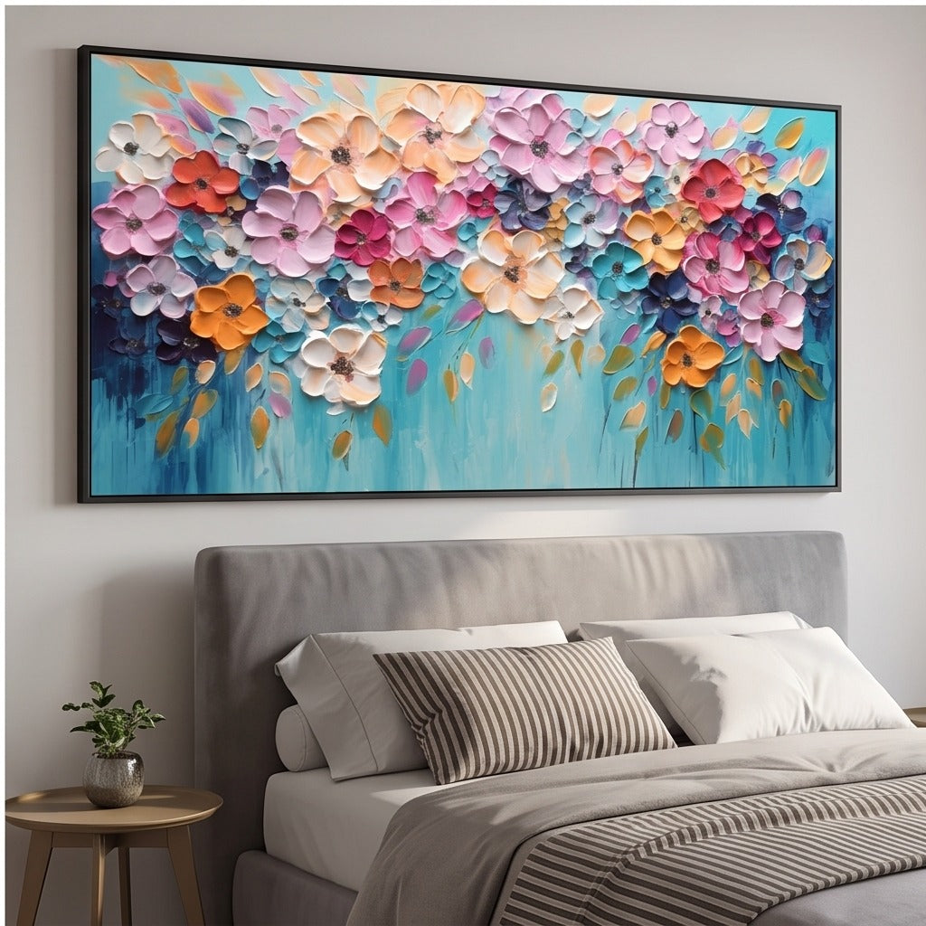 Colorful Textured Floral Wall Art #TO258