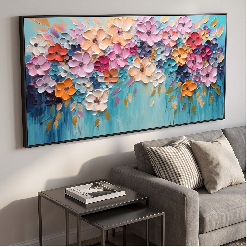 Colorful Textured Floral Wall Art #TO258