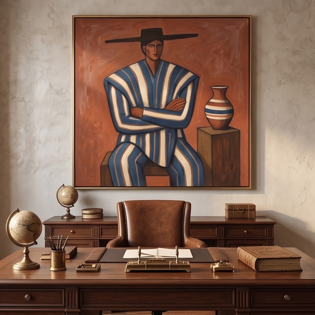 Figurative Folk Portrait Wall Art #TO649