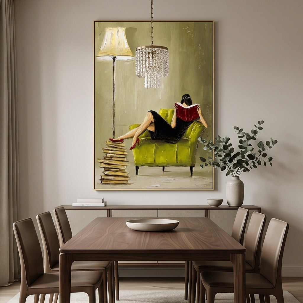 Figurative Woman Reading Wall Art#TO027
