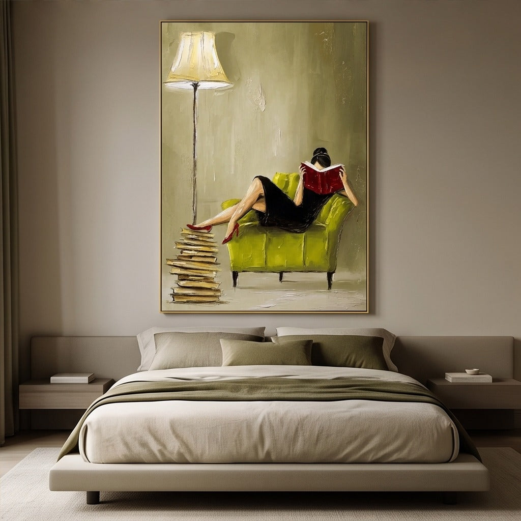 Figurative Woman Reading Wall Art#TO027