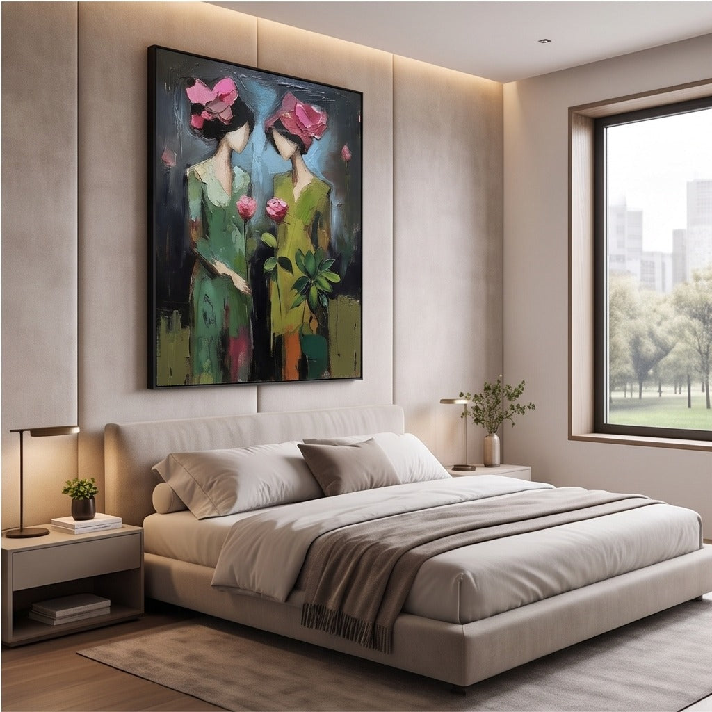 Floral Women Figurative Wall Art #TO055