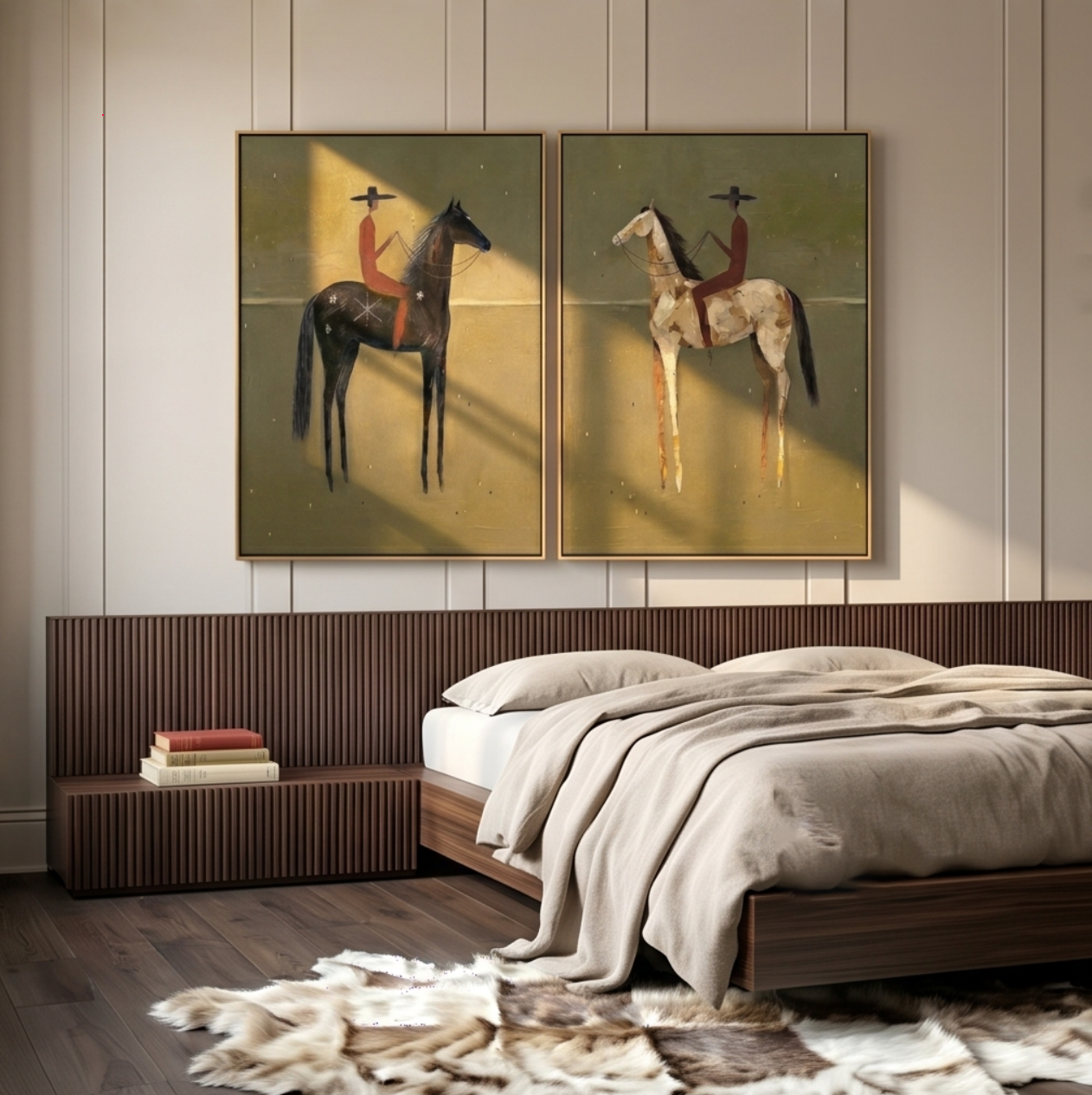 Folk Horse Wall Art Set #MT236