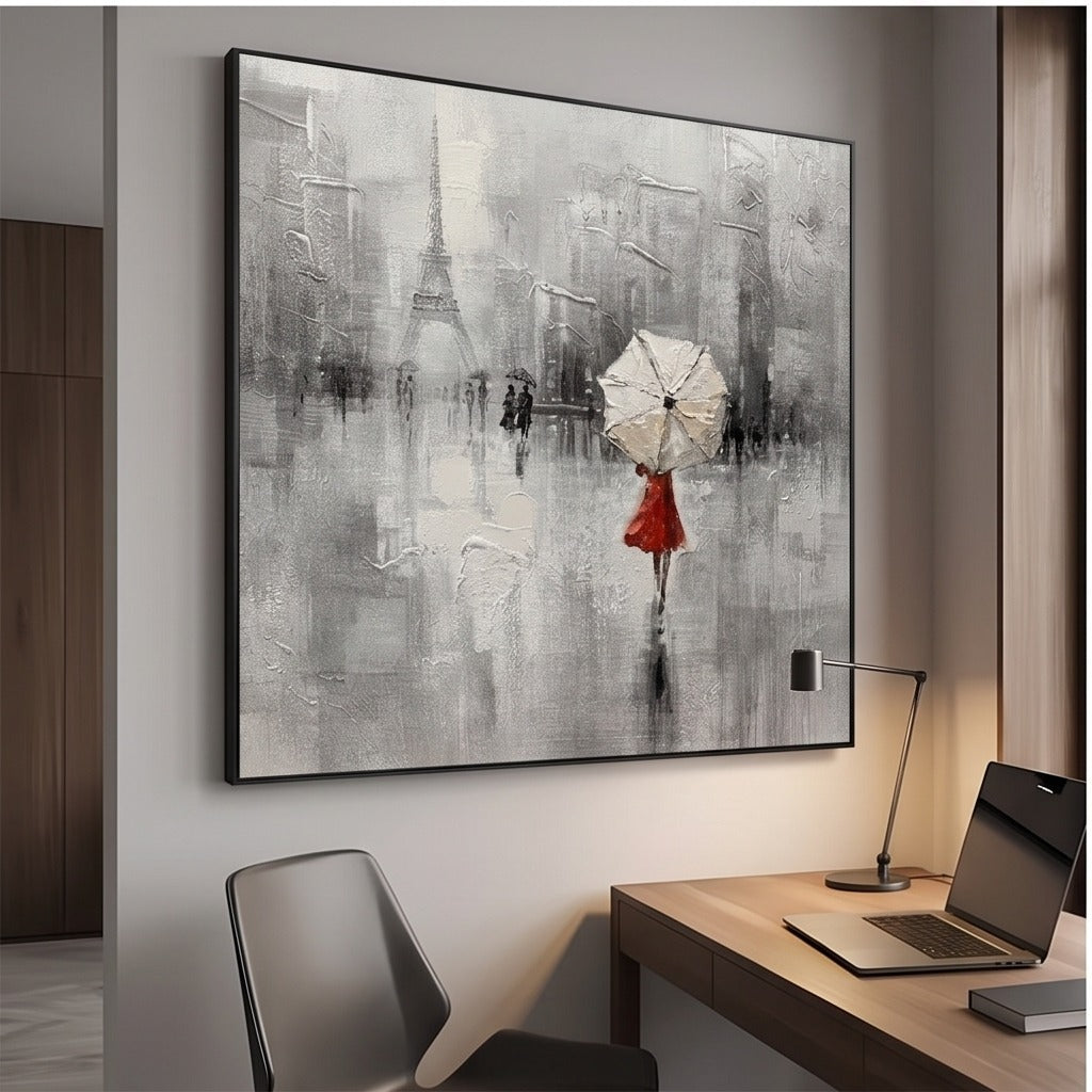 Gray Cityscape Wall Art #TO883