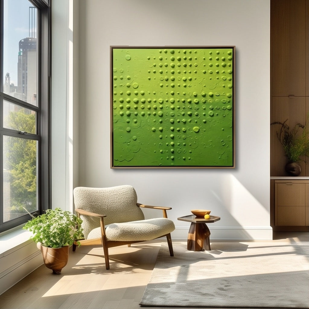 Green Sculptural Abstract Wall Art #TO887