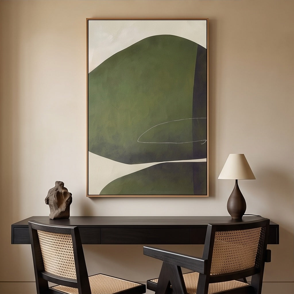 Green Abstract Wall Art #TO842