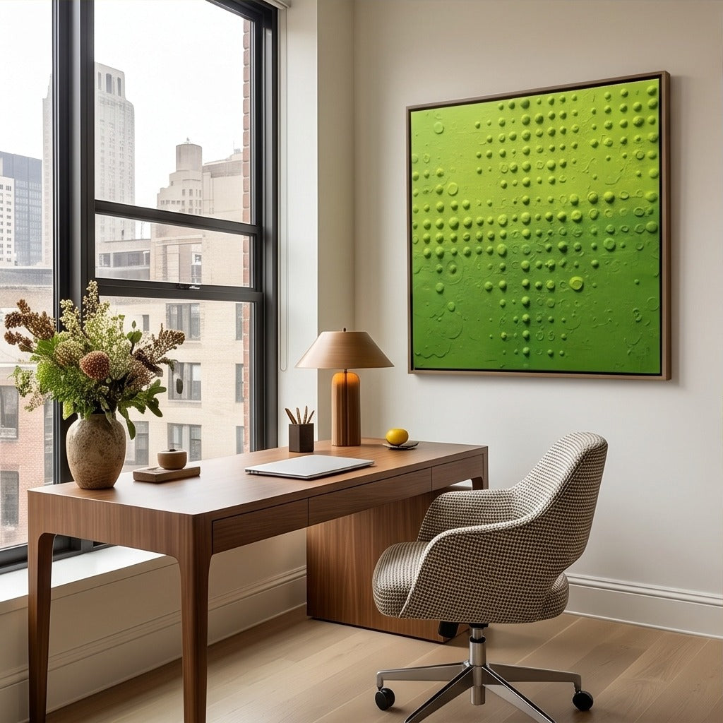 Green Sculptural Abstract Wall Art #TO887