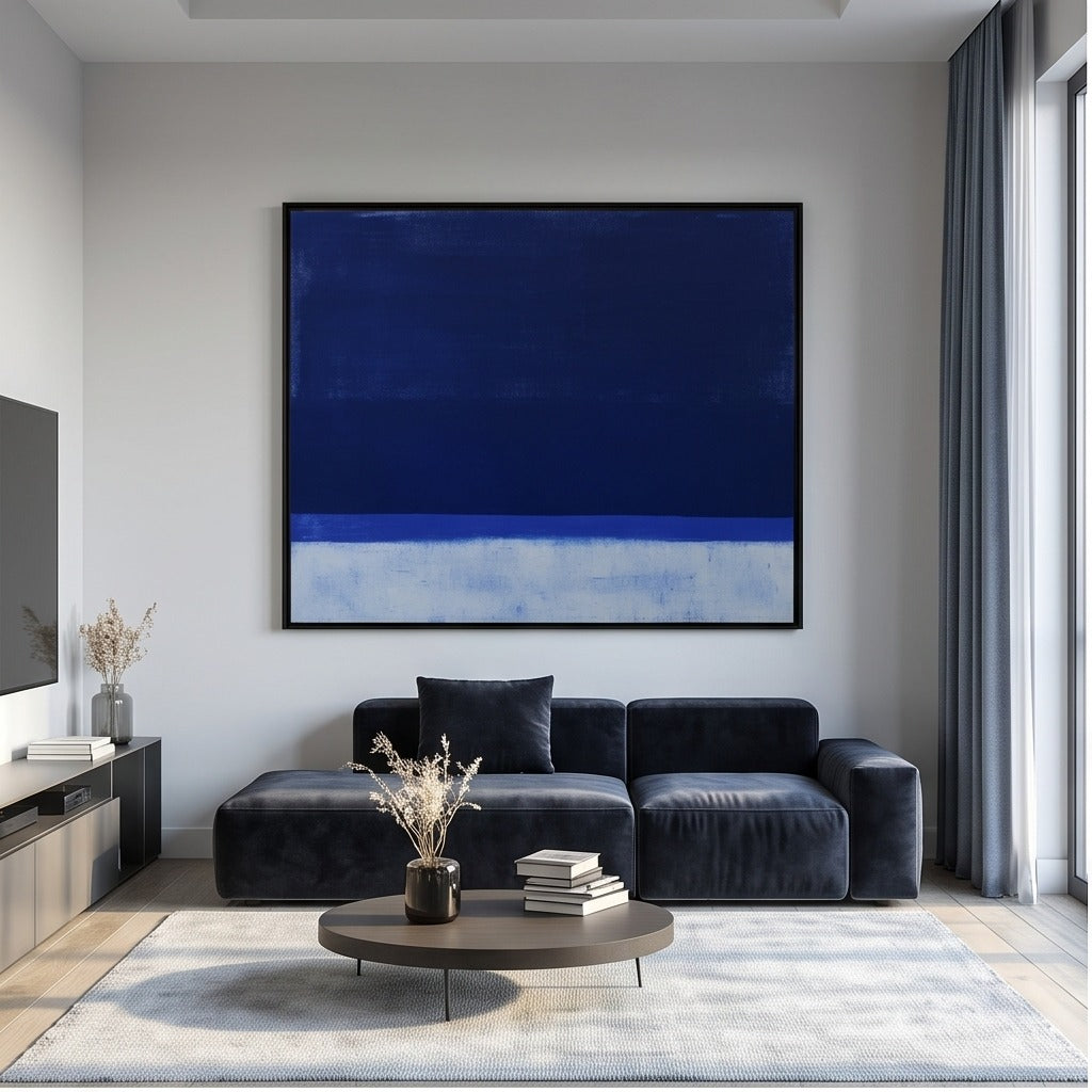 Minimalist Blue Abstract Wall Art #TO214