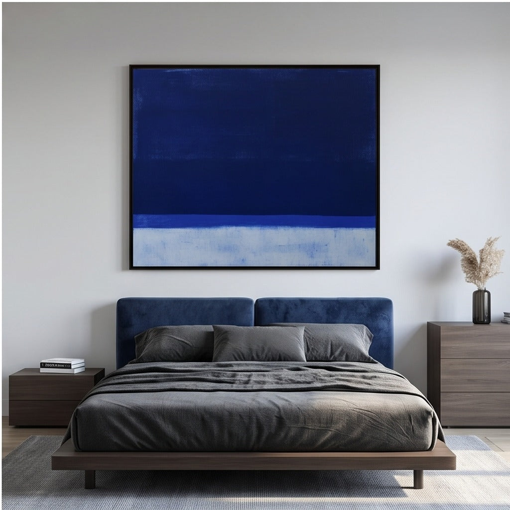 Minimalist Blue Abstract Wall Art #TO214