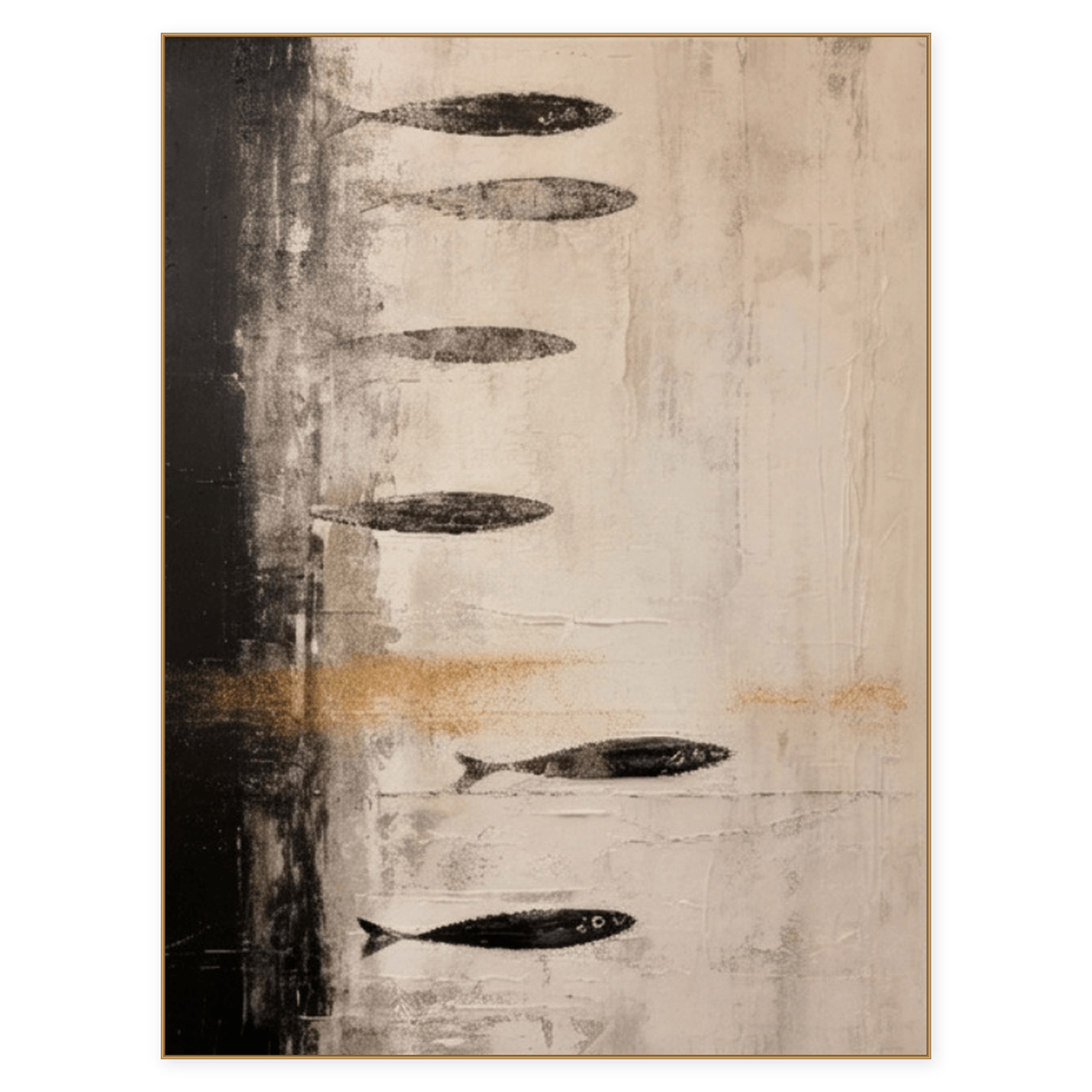 Minimalist Fish Abstract Wall Art #TO159