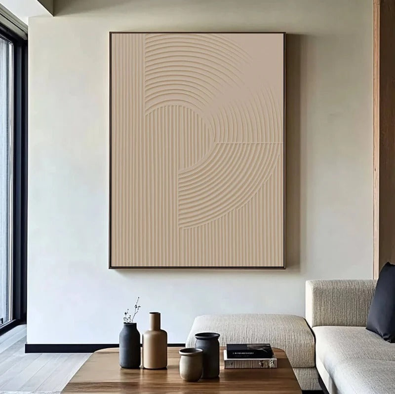 Minimalist Neutral Textured Wall Art #MT850