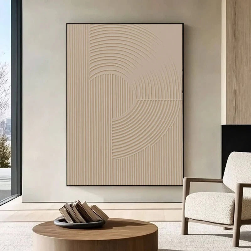 Minimalist Neutral Textured Wall Art #MT850