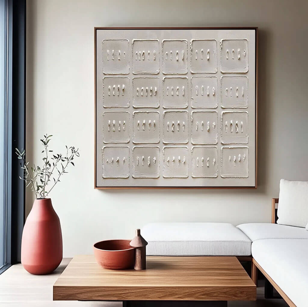 Minimalist Neutral Textured Wall Art #MT840