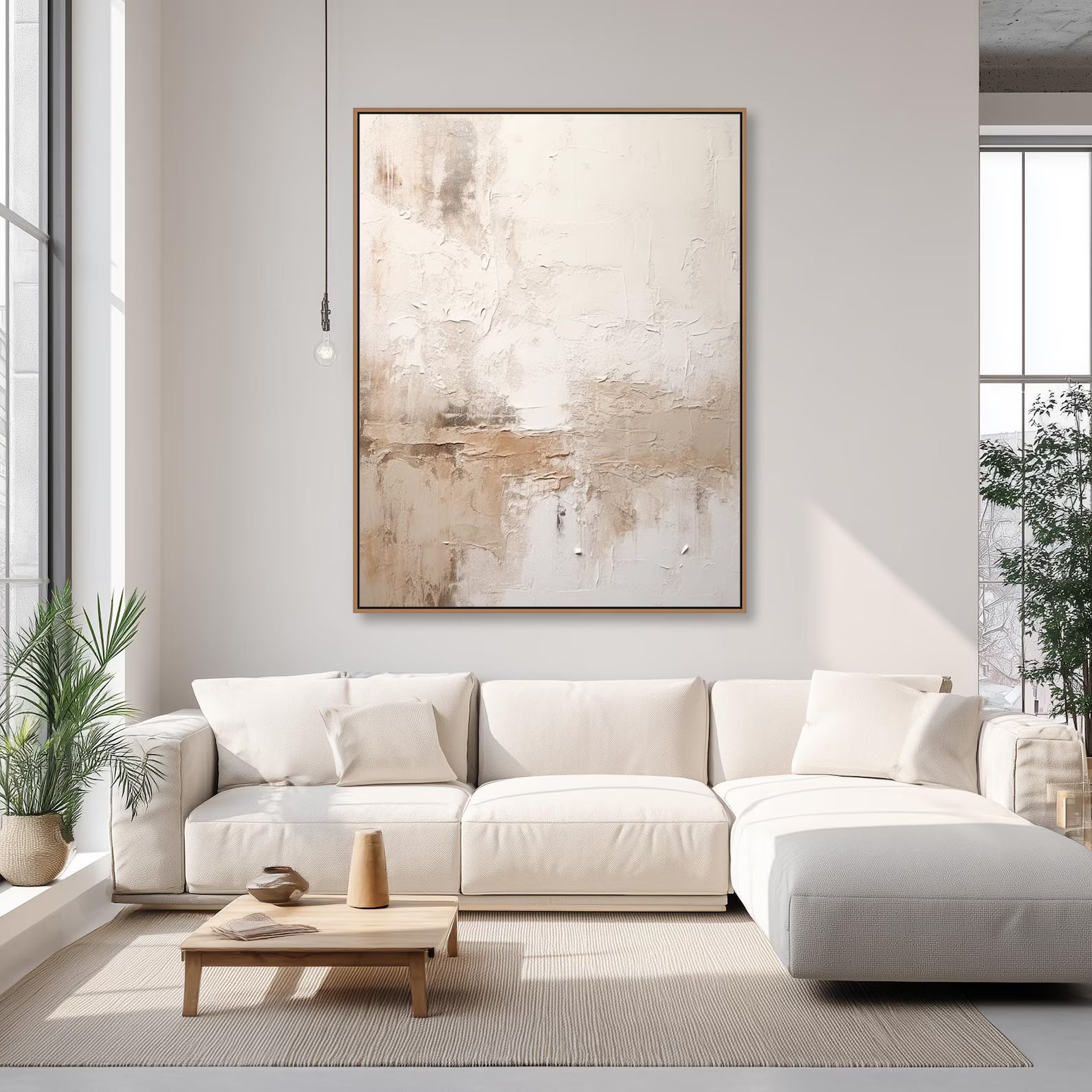 Textured Neutral Abstract Wall Art #MC614