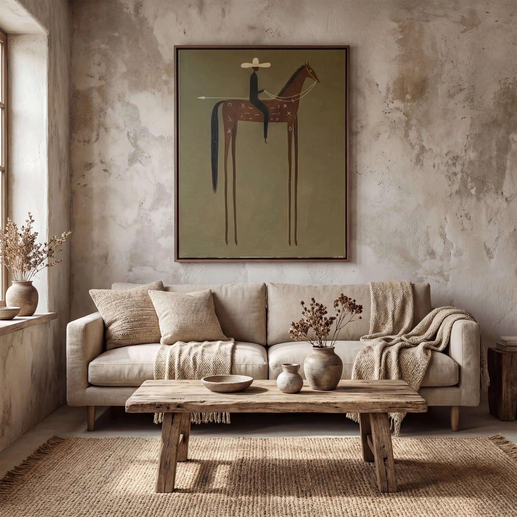 Minimal Surreal Horse Wall Art #MC541