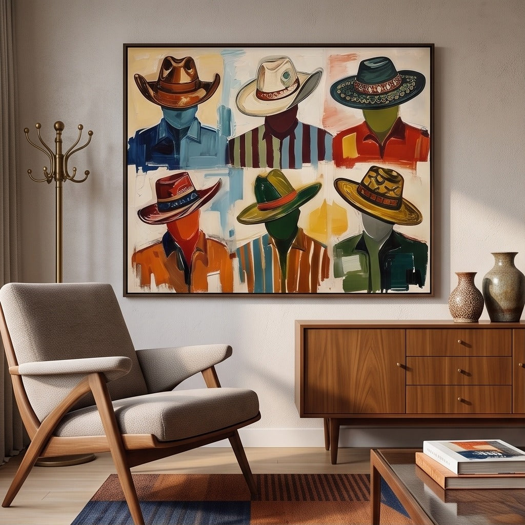 Modern Cowboy Figurative Wall Art #TO075