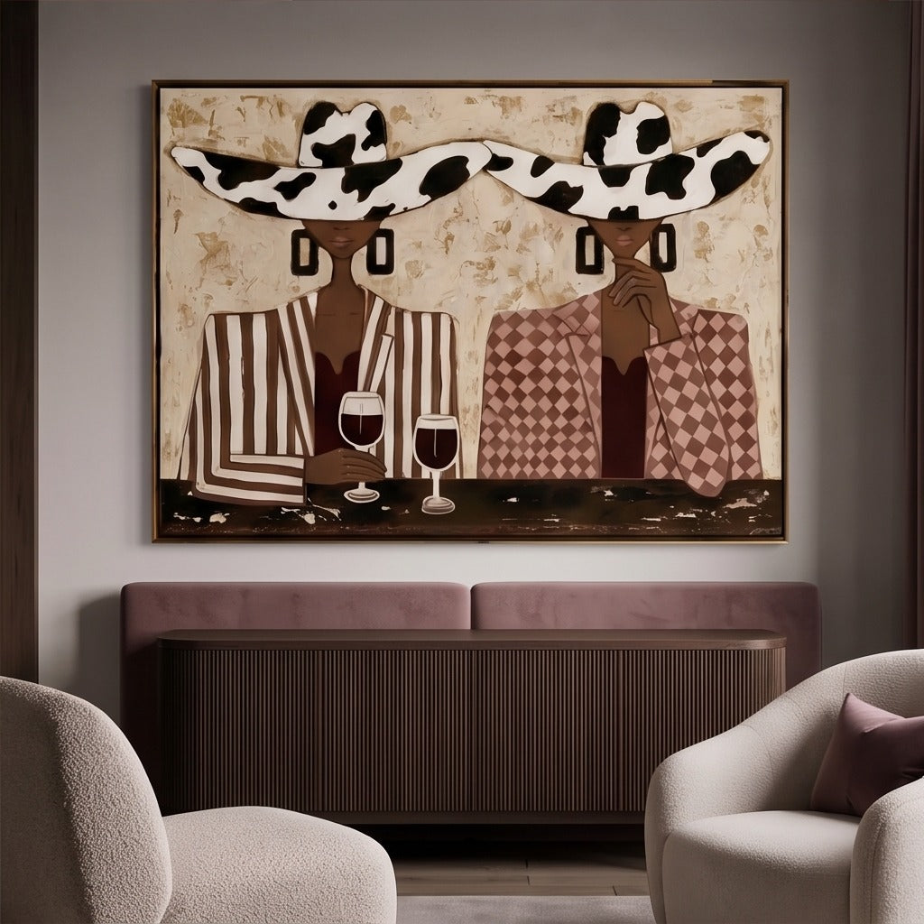 Modern Cowgirl Figurative Wall Art #TO084