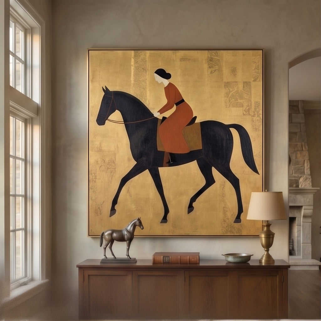 Modern Equestrian Horse Wall Art #TO053