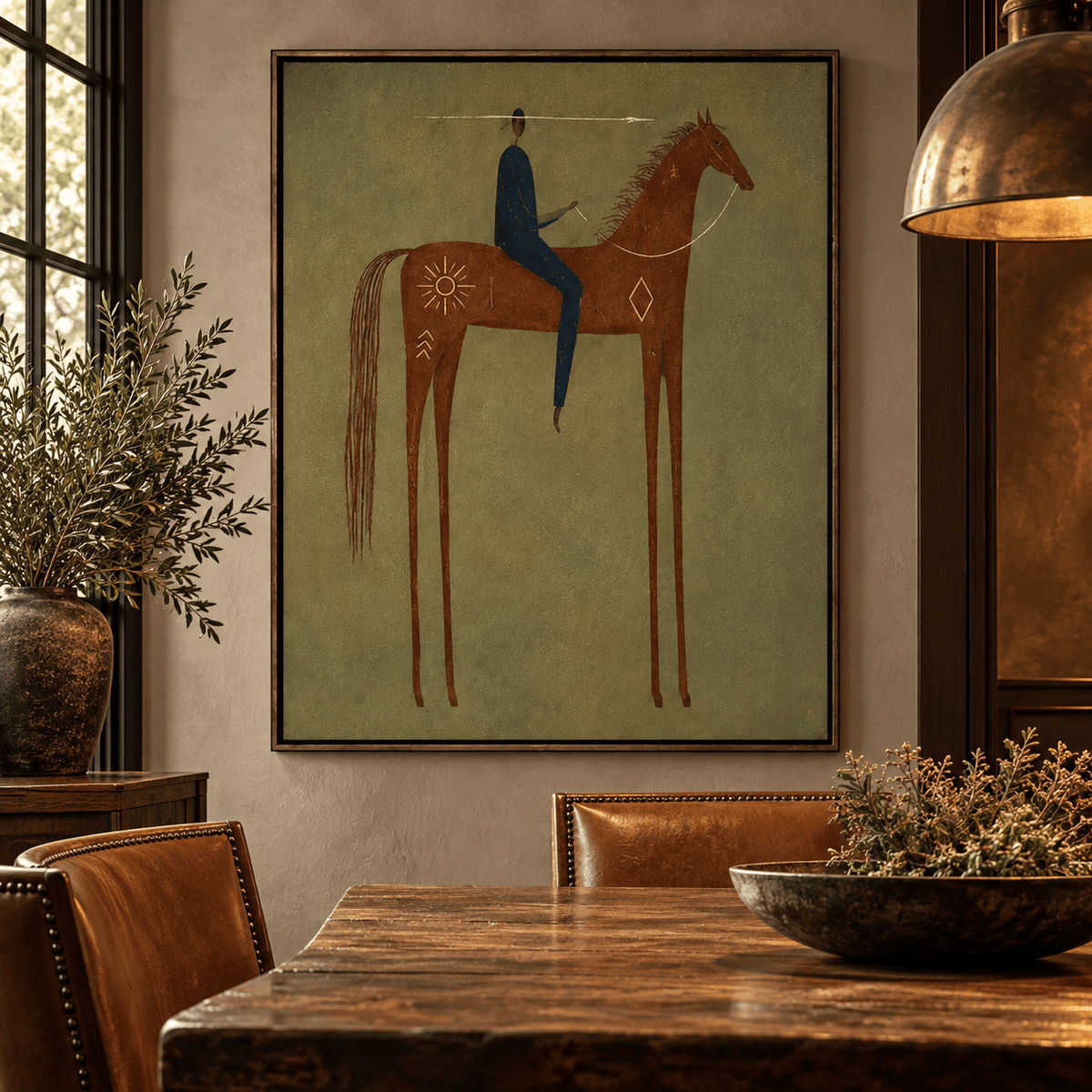 Modern Folk Horse Wall Art #TO357
