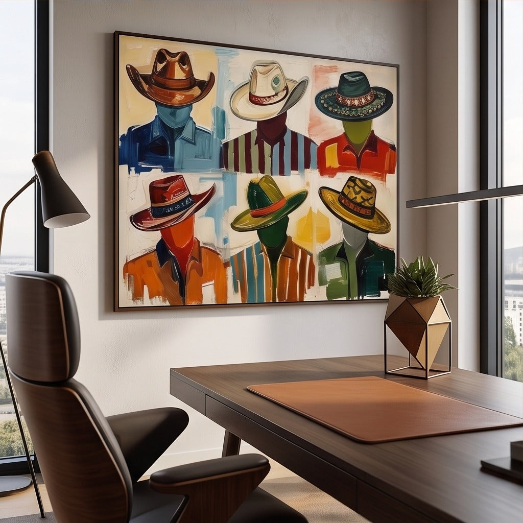 Modern Cowboy Figurative Wall Art #TO075